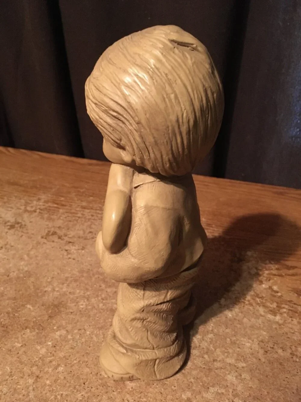 FANNYKINS FIGURINE BILL MACK SOLAR STATUARY WITH LOVE BOY HOLDING HEART